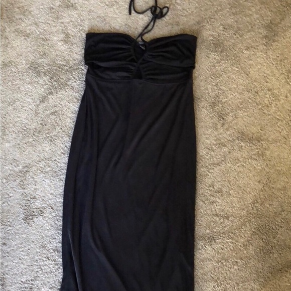 Black Dress w/ Openings In Front - Picture 6 of 7